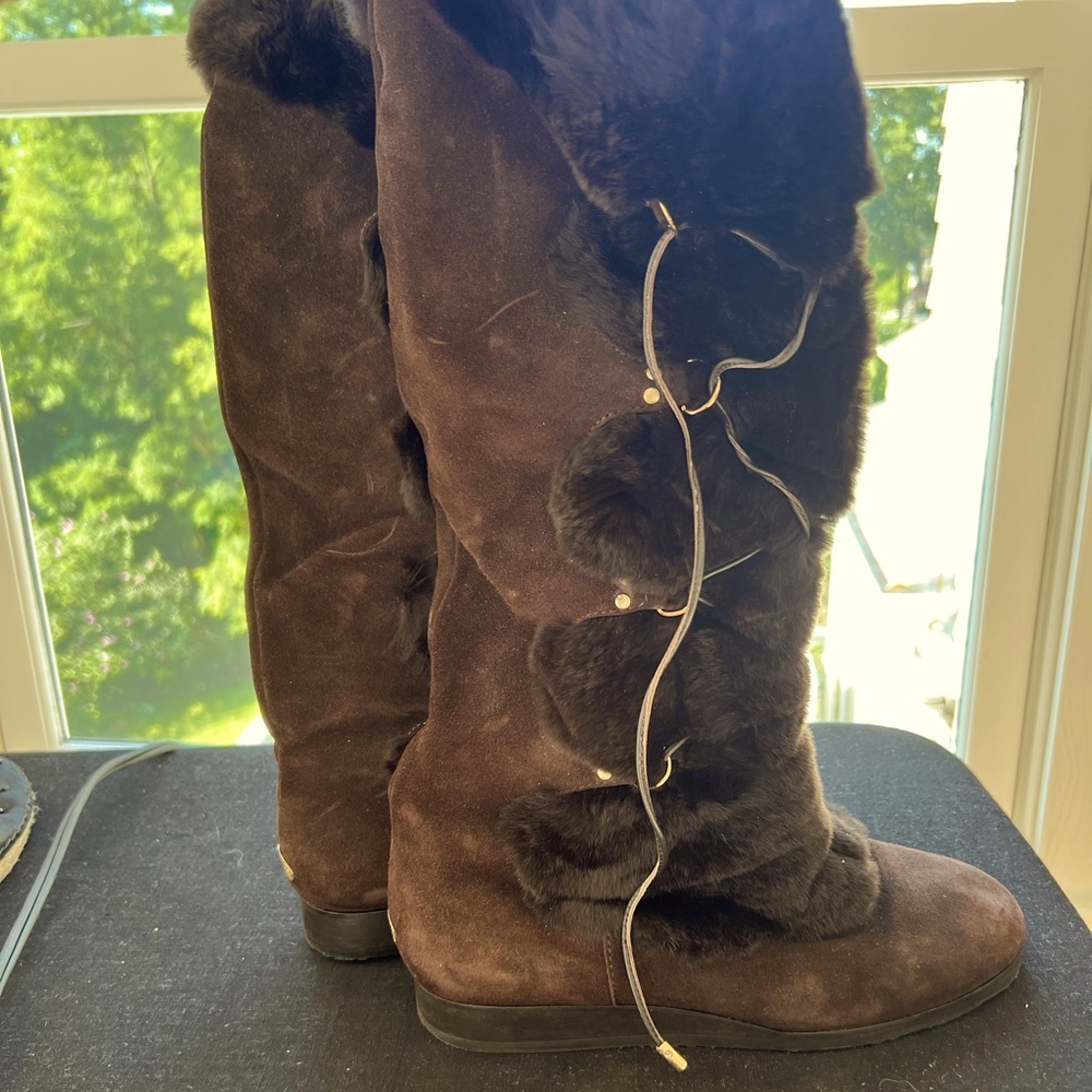 Jimmy Choo shearling high boots
